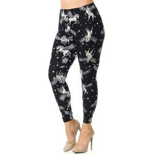 X-Plus‎ Size Womens Buttery Soft Magical Pegasus XPlus Size Leggings